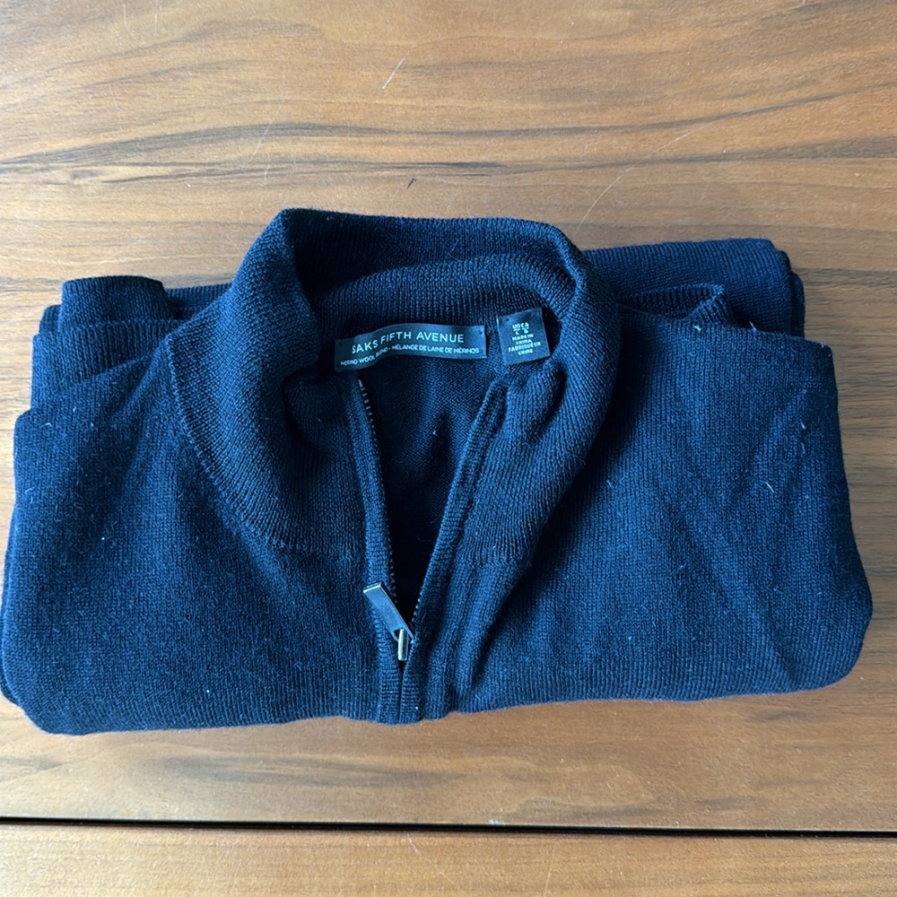 Saks Fifth Ave Luxury Quarter-zip Sweater